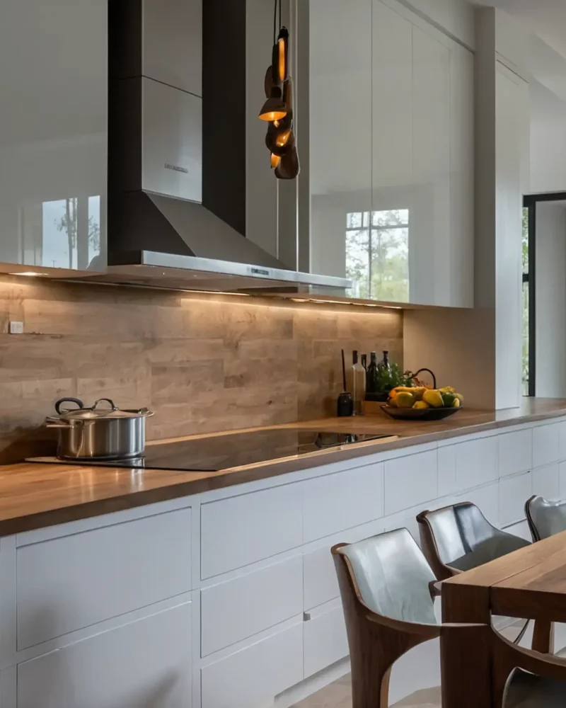 Cocina completamente reformada por Reformas C&P, con muebles a medida, encimeras modernas y distribución optimizada.